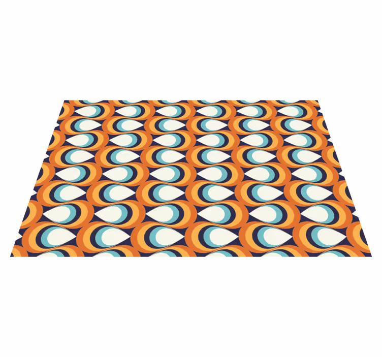 Retro swirl element vinilne preproge z vzorci - TenStickers
