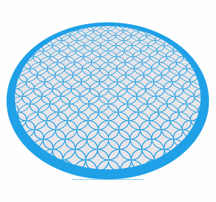 Circular blue elegant pattern vinilne preproge - TenStickers