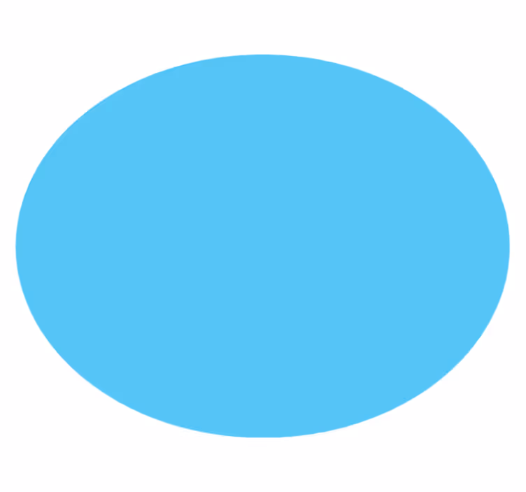 Krožna enobarvna zasnova Modra vinilna preproga - TenStickers