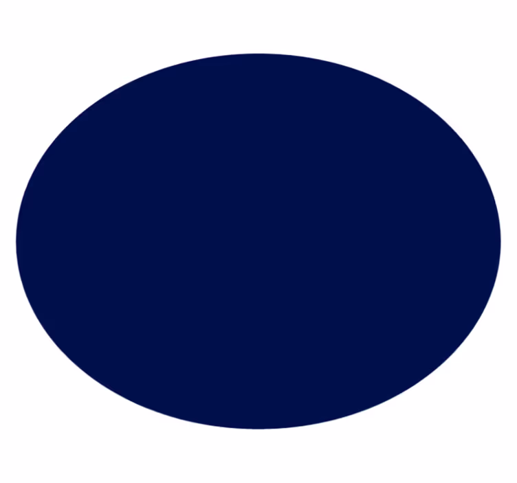 Round navy colour modra vinilna preproga - TenStickers