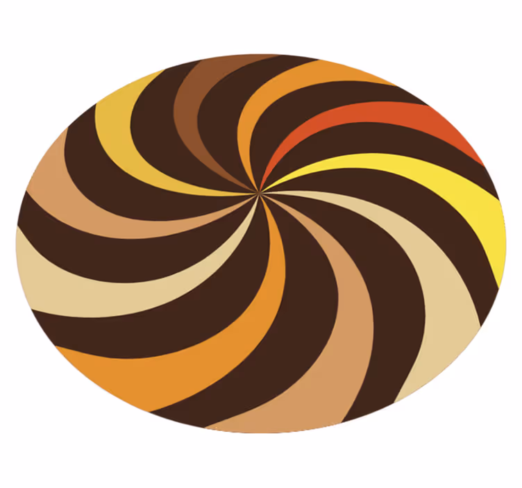 Spiralni barvni izbruh Vinilna preproga s črtami - TenStickers
