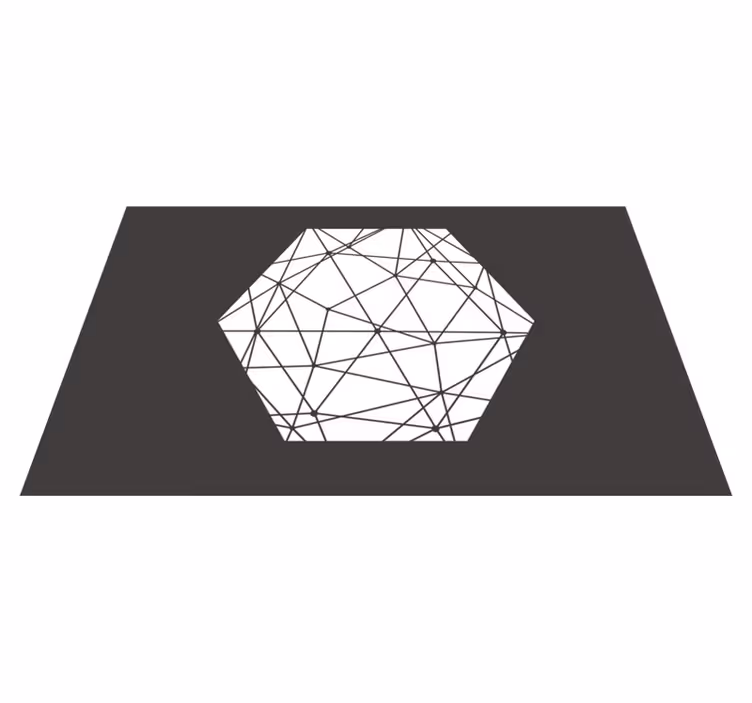 Abstract hexagonal pattern vinilne preproge - TenStickers