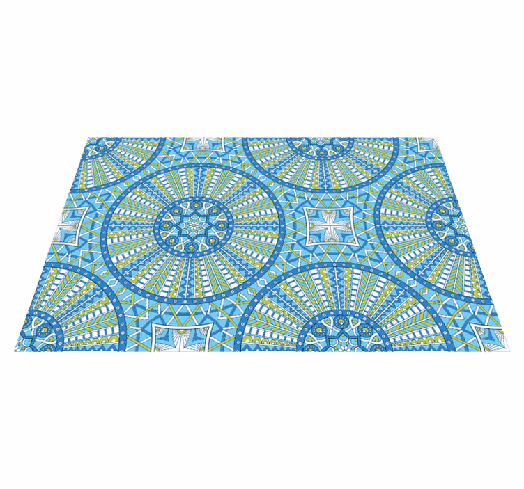 Elegantni geometrijski vzorci Vinilna preproga mandala - TenStickers