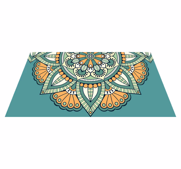 Polcvetlični motiv Vinilna preproga mandala - TenStickers