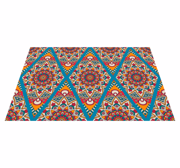 živahen barvit koncept Vinilna preproga mandala - TenStickers