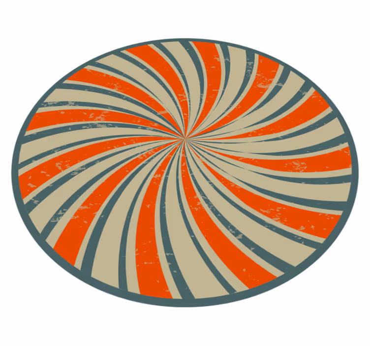 Spiral swirl design vintage vinilna preproga - TenStickers