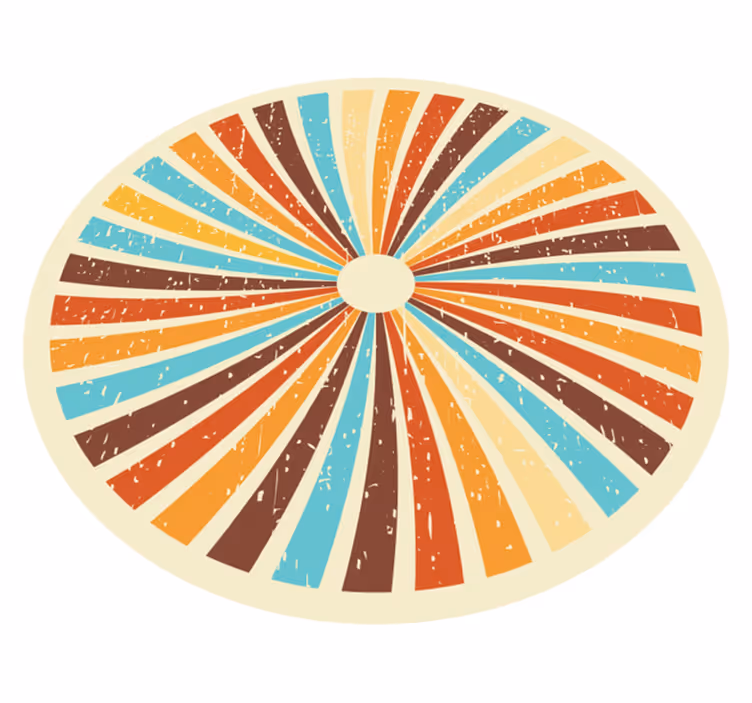 Retro radiant pattern vintage vinilna preproga - TenStickers