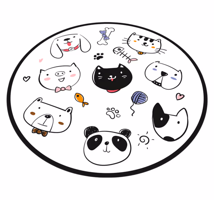 Risanje živali vinil preproga - TenStickers