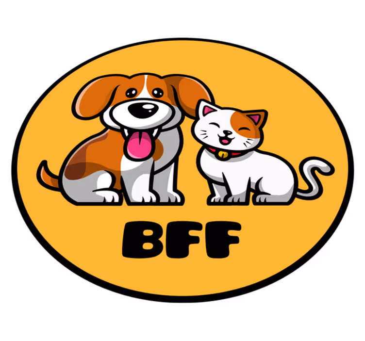 Bff animal companions vinilna preproga za dojenčke - TenStickers