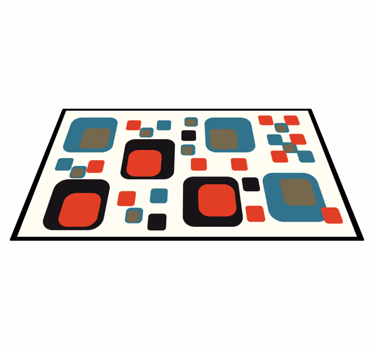 Colorful abstract squares vinilne preproge z vzorci - TenStickers