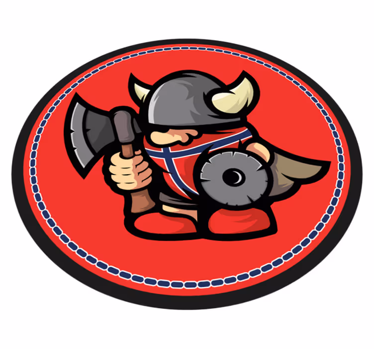 Norveška zastava viking ball etnična preproga - TenStickers