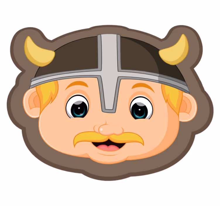 Smešno videti viking s čelado etnične preproge - TenStickers