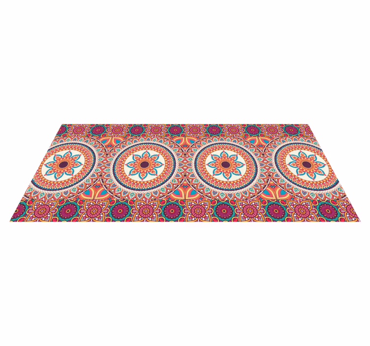 živahen aranžma Vinilna preproga mandala - TenStickers