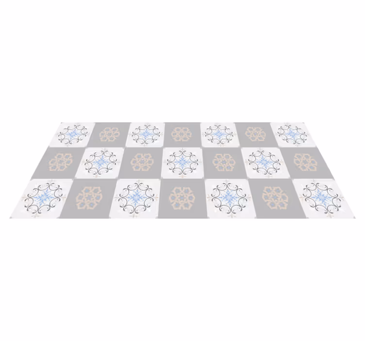 Sophisticated textured tiles vinilna talna obloga - TenStickers