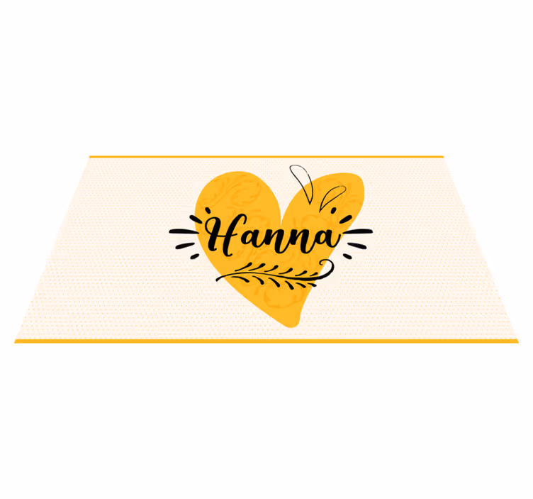 Oranžno srce po meri Vinilna preproga za najstnike - TenStickers