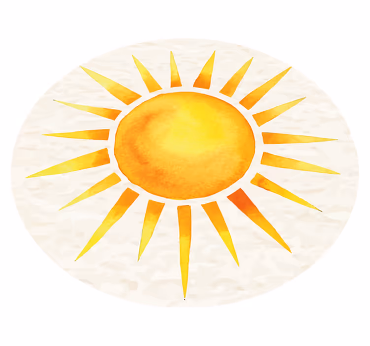 Sončni izbruh Naravne vinilnea preproga - TenStickers
