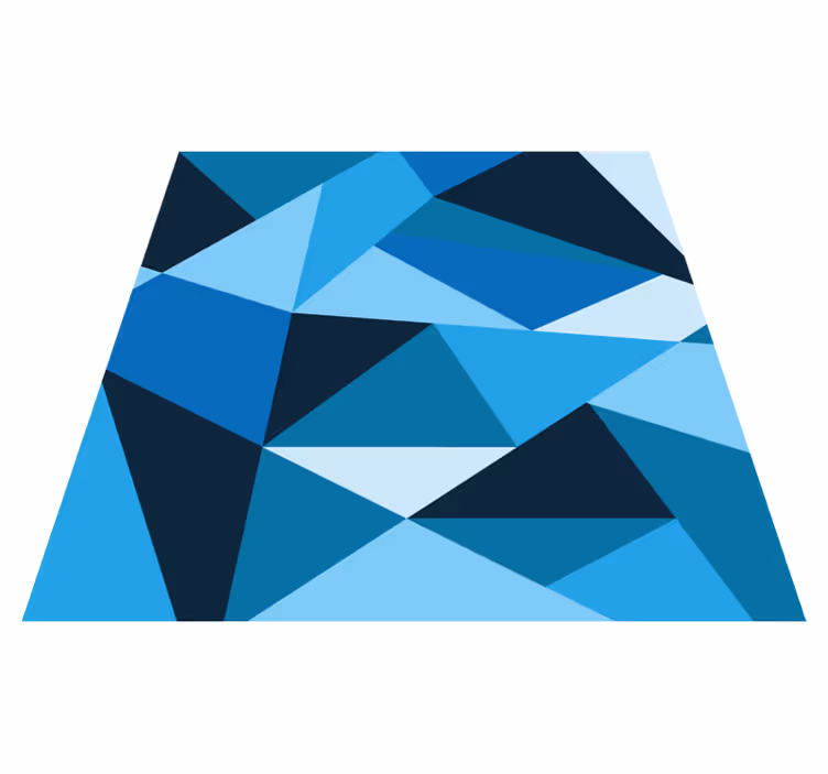 Triangular blue patterns vinilne preproge z vzorci - TenStickers