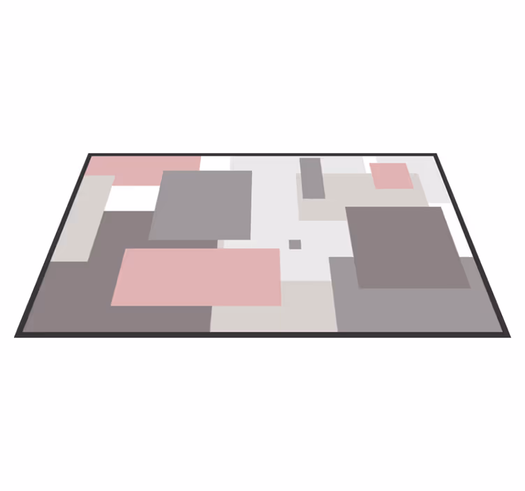 Abstract square composition vinilna preproga za dnevno sobo - TenStickers