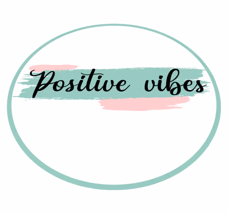 Positive vibes vinilne preproge z napisom - TenStickers