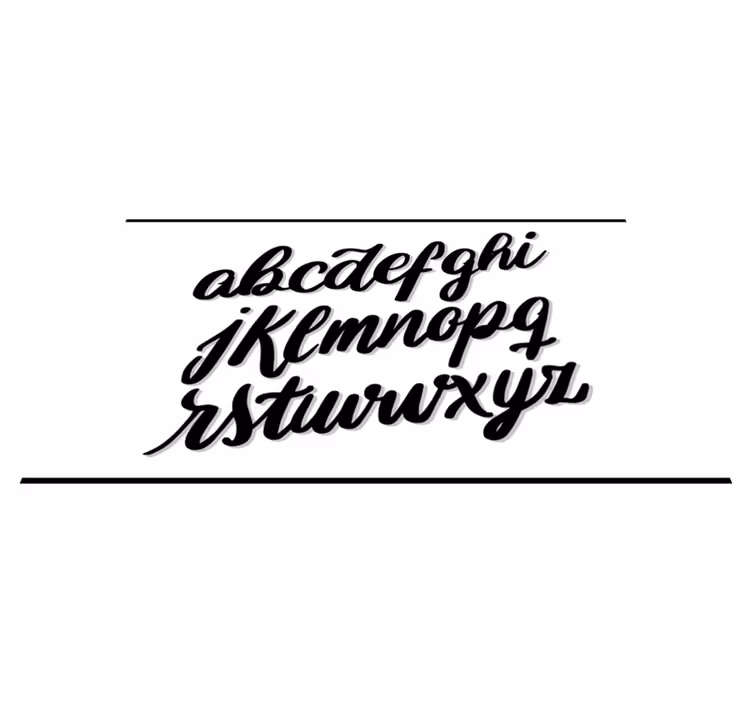 črno-bele črke abecedni vinilni preproga - TenStickers