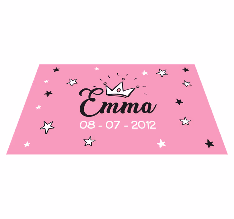 Otroško roza princesa z osebno preprogo - TenStickers