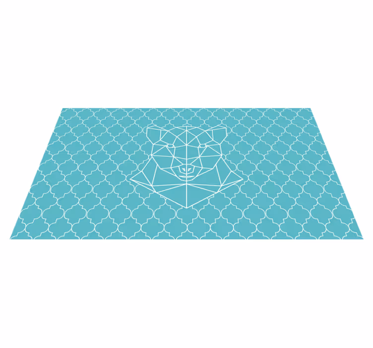 Geometrijski dizajn medveda Tepih z živalskim potiskom - TenStickers