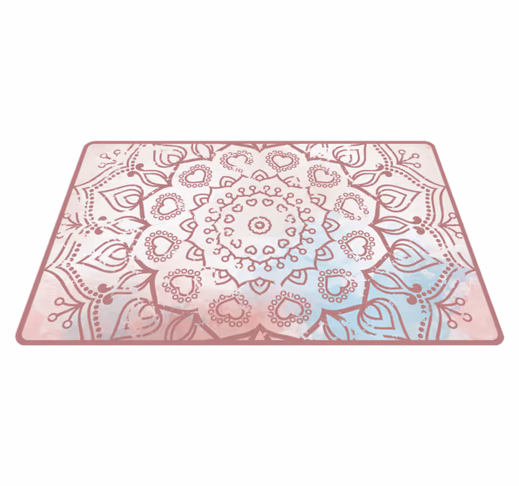 Risana mandala pastelne barve mandala vinil preproga - TenStickers