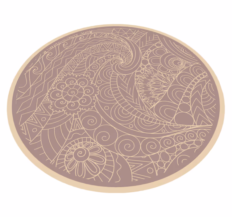 Zapleten krožni motiv Vinilna preproga mandala - TenStickers