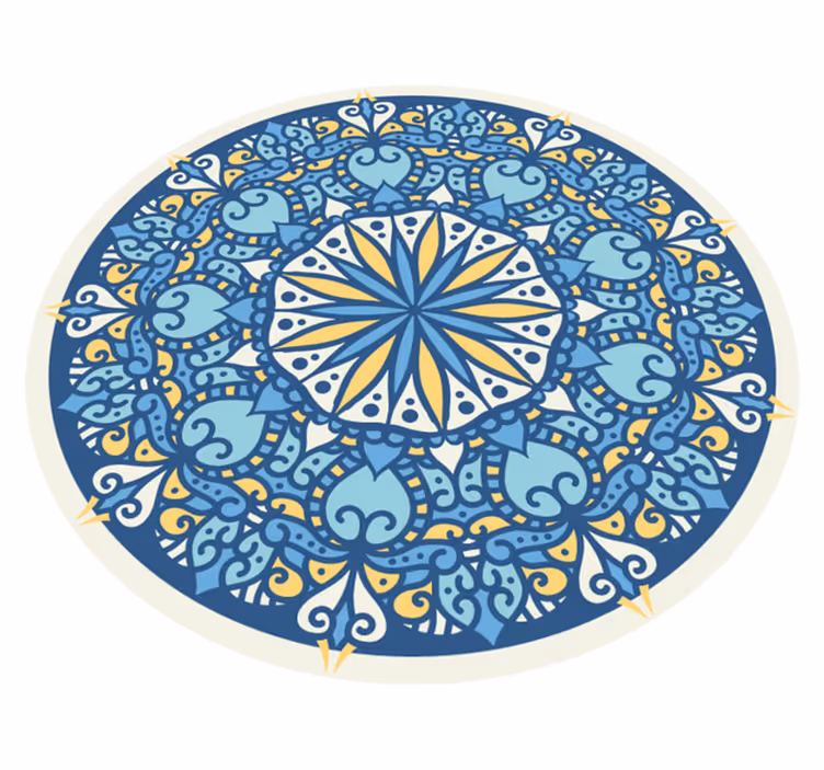 Krožna mozaična mandala vinil preproga - TenStickers