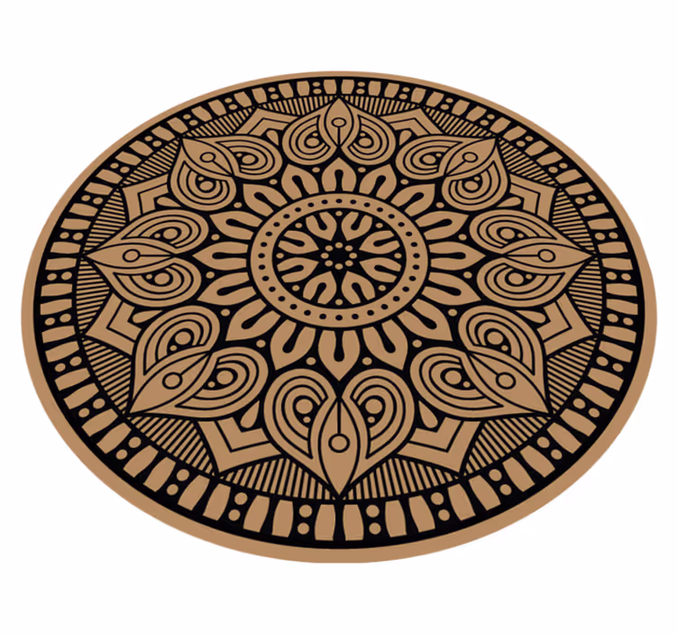 Sophisticated motif vinilna preproga mandala - TenStickers
