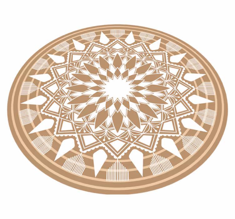 Naravna velika mandala krožna mandala vinil preproga - TenStickers