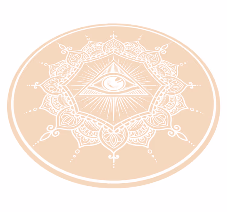 Vsevidno bež oko Vinilna preproga mandala - TenStickers