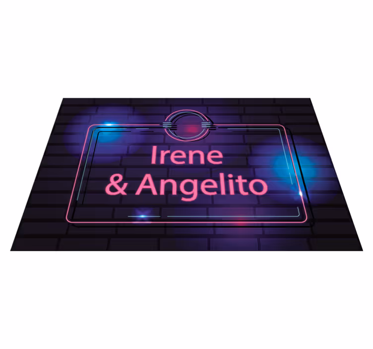 Neonska imena za pare Vinilna preproga za najstnike - TenStickers