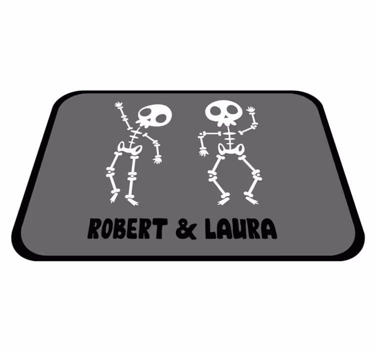 Skeletni duo Vinilna preproga z imeni - TenStickers