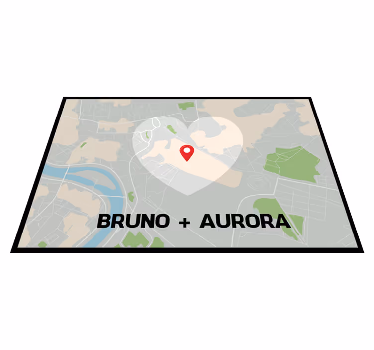 Google maps ubication personalizirana mat - TenStickers