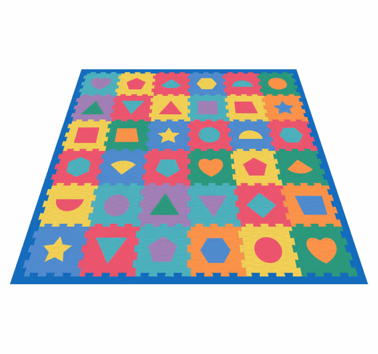 Otroška igralna preproga z geometrijsko gumo - TenStickers