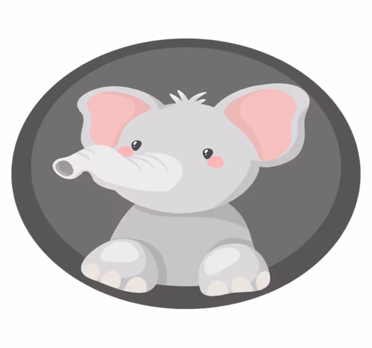 Slonje rilec Otroške vinilna preproga - TenStickers