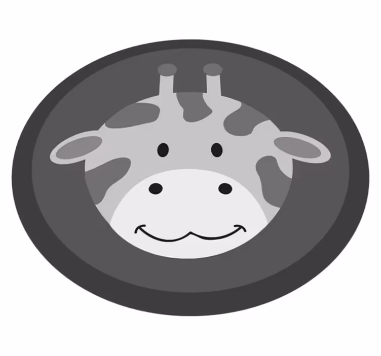 Sivi mladič žirafe Vinilna preproga za dojenčke - TenStickers