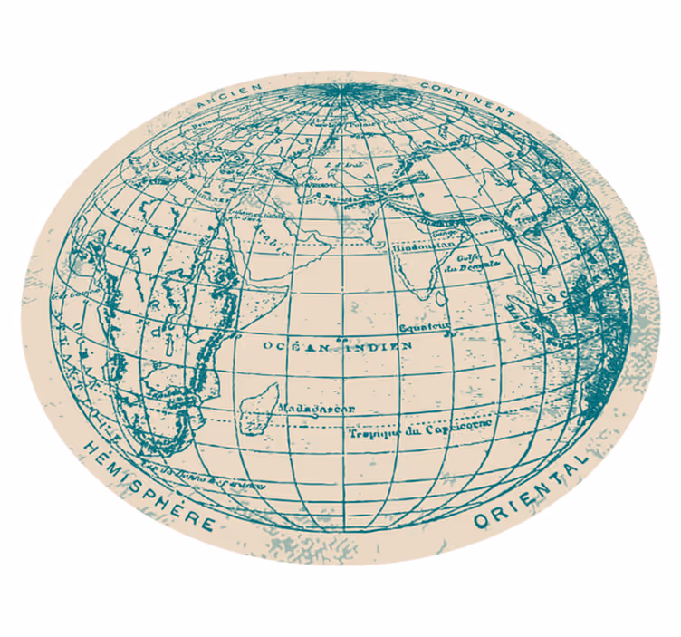 Geographic globe design vinilna preproga sveta - TenStickers