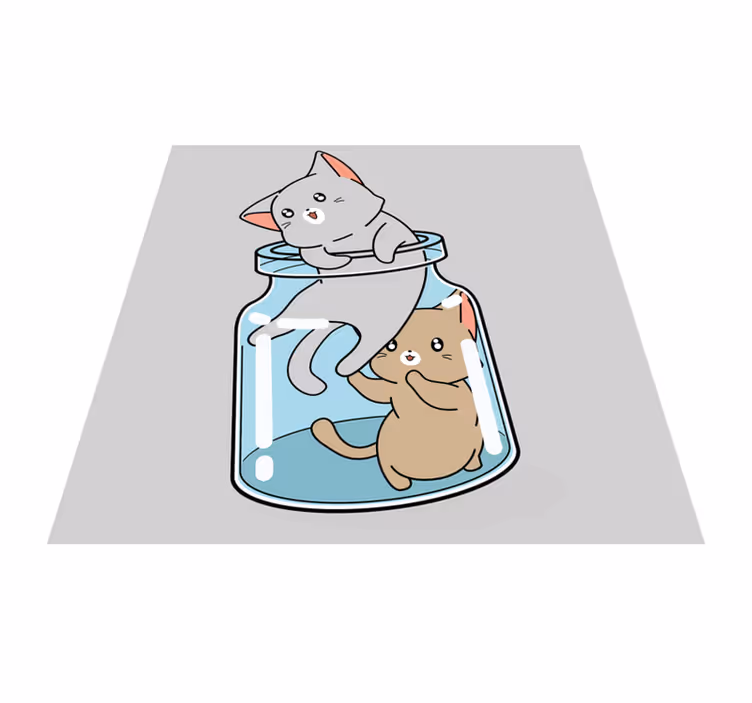 Kozarec ljubkih mačk Tepih z živalskim potiskom - TenStickers