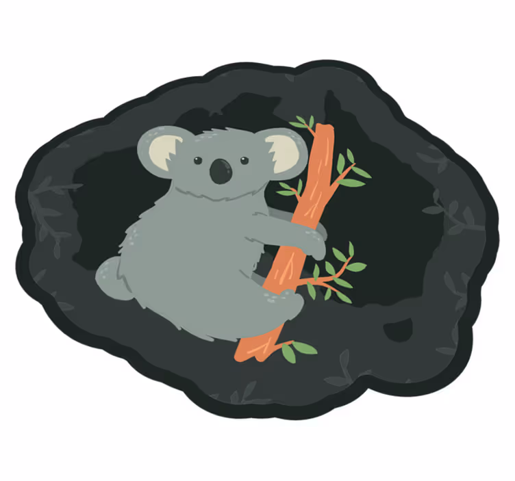 Cute koala charm tepih z živalskim potiskom - TenStickers