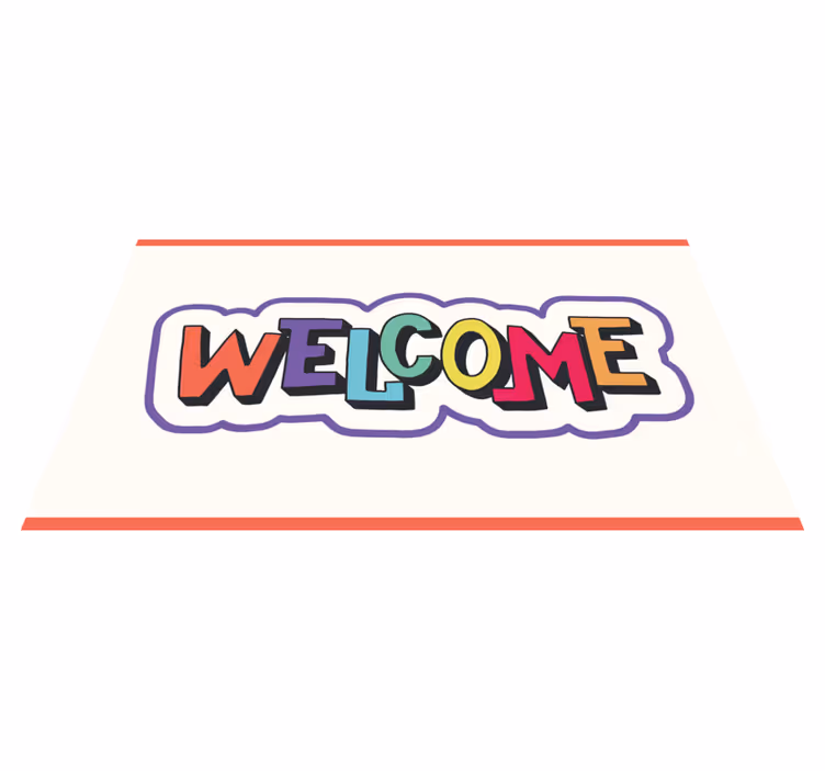 Colorful welcome sign vinilna preproga za vhod - TenStickers