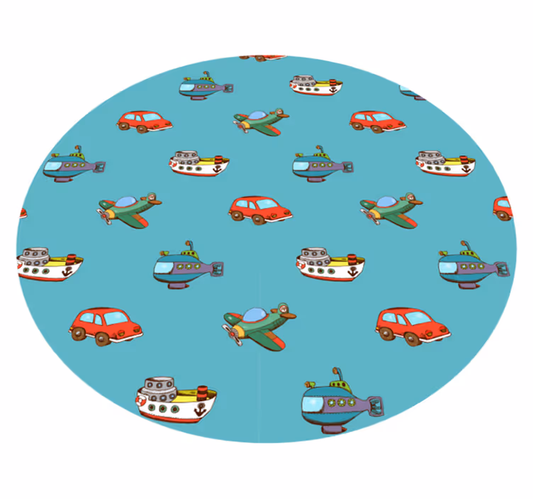Toy vehicles adventure vinilna preproga za dojenčke - TenStickers
