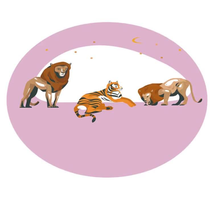 Divje živali na safariju Tepih z živalskim potiskom - TenStickers