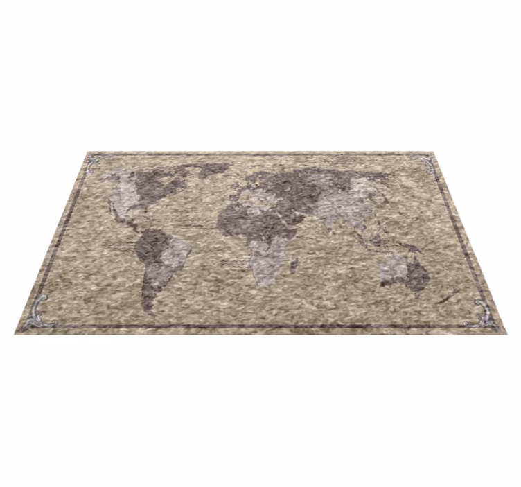 Global map illustration vinilna preproga z zemljevidom sveta - TenStickers
