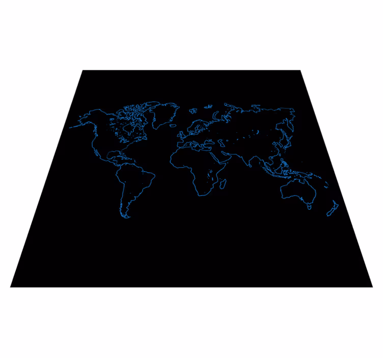 World map outline vinilna preproga - TenStickers