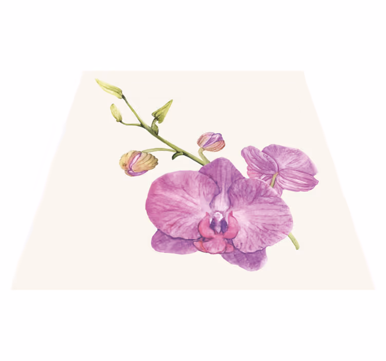 Purple orchid blooms cvetlična vinilna preproga - TenStickers