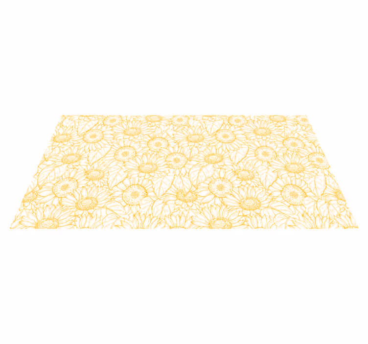 Sunflower motif cvetlična vinilna preproga - TenStickers