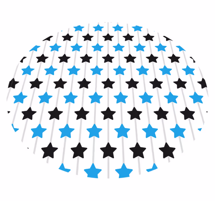 Bold blue shades vinilna preproga s zvezdami - TenStickers