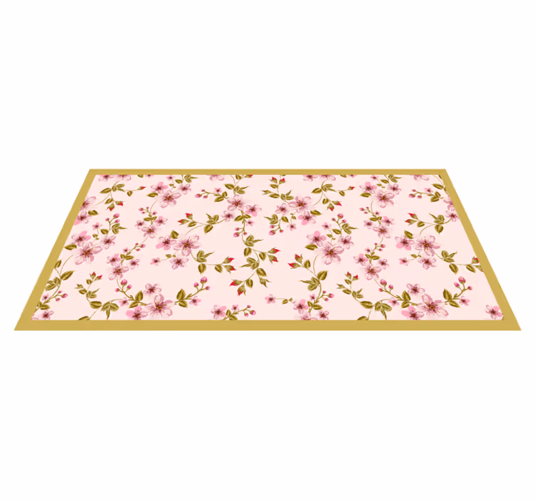 Floral blossom motif cvetlična vinilna preproga - TenStickers